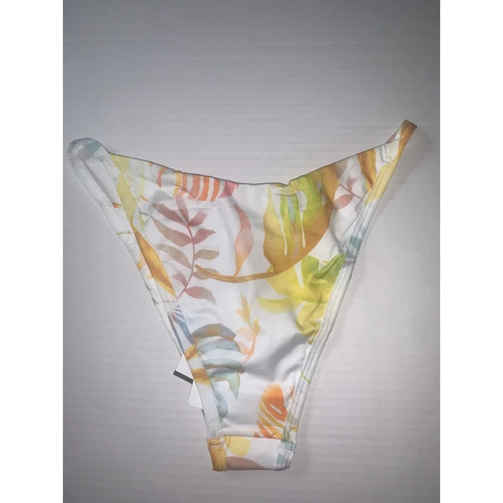 L*Space Jay Bottom Bitsy Swimsuit Bottom Tropical Print White